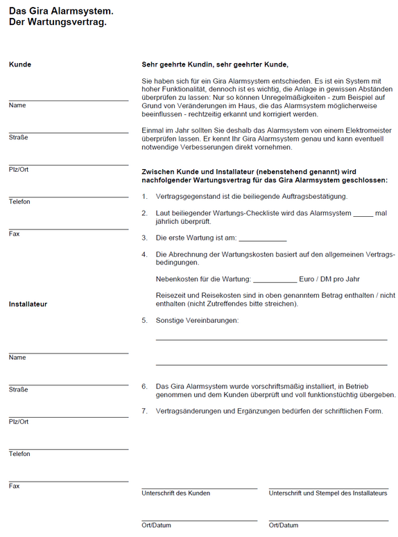 service contract