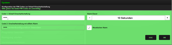 Plugin Gira KNX alarm control unit
