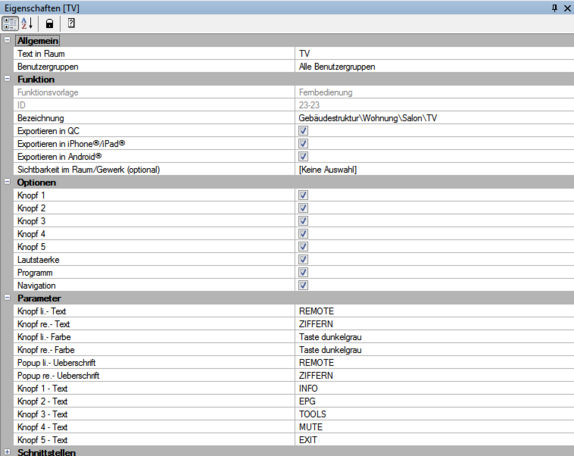 Gira HomeServer Experte: Fernbedienung