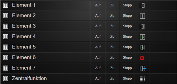 Fig. 2: Views in QuadClient for the “slider element” behaviour